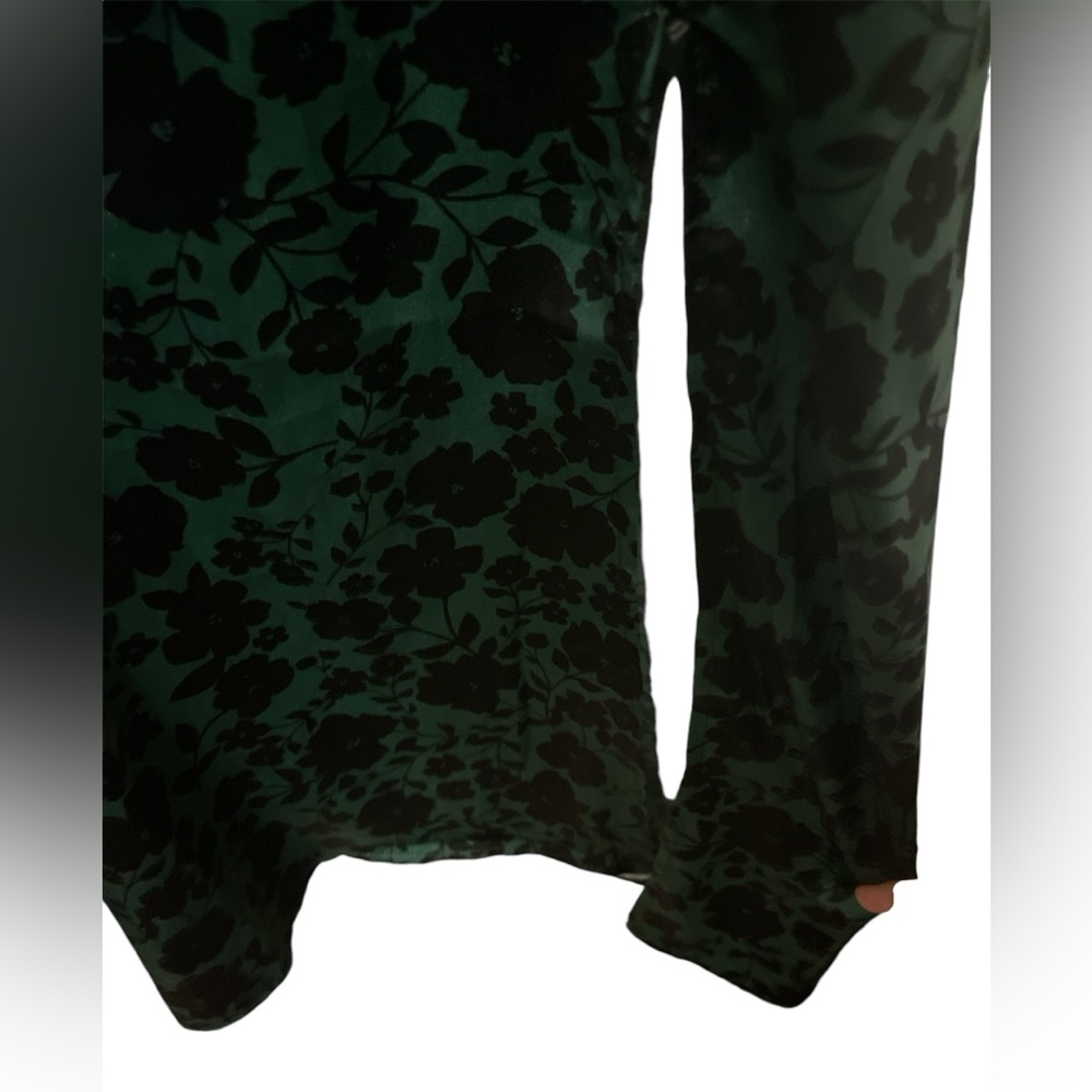 NSR Maxi Dress Dark Green With Flowers Size Small NWT - Picture 2 of 6